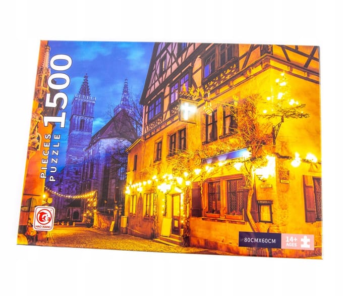 Kerstpuzzel 1500 stukjes: Rustige Straat