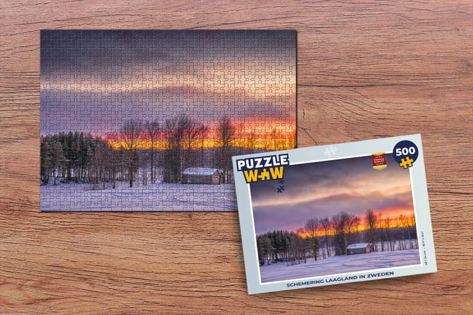 Puzzel Schemering Laagland in Zweden - Legpuzzel - Puzzel 500 stukjes