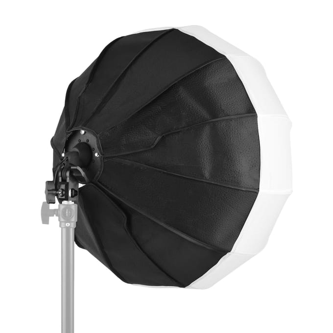 50cm/ 19.7in Lantaarn Softbox Sferisch Opvouwbare Softbox Snelle Installatie met E27 Fitting Draagtas EU Plug white