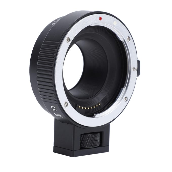 Adaptateur d'objectif EF vers EOSM, mise au point automatique, stabilisation IS, contacts électroniques métalliques, adaptateur de monture d'objectif black
