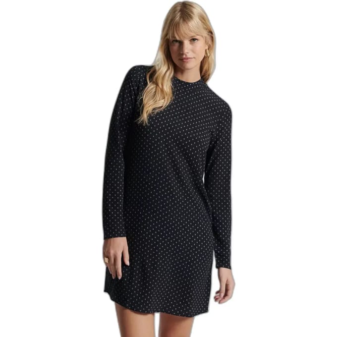 Superdry - Studios geweven mini-jurk met lange mouwen - Dames - Jurken