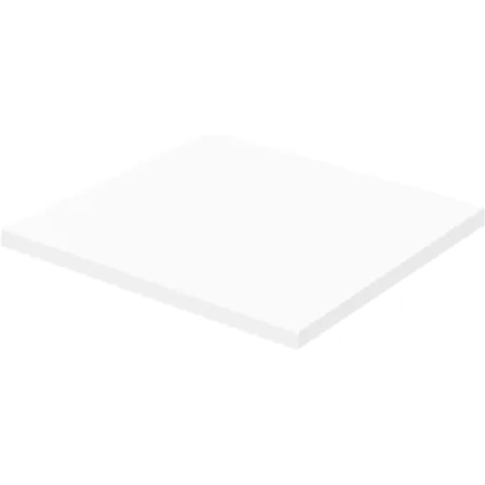 Aquazuro Wastafelblad Napoli - Hout - Gelakt - Wit - 60x48cm
