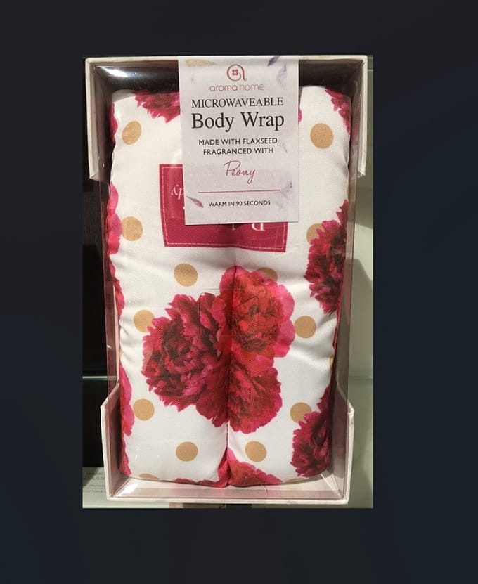 Aroma Home Microwaveable Floral Body Wrap Peony Roze warmtekussen