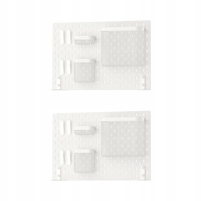 2x Perforatiebord Wit 56x37 cm - Praktische Wanddecoratie