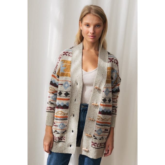 TWOTHIRDS Ballykelly Knit Jacquard Maat: L | Sweaters Outlet | Dames | Beige
