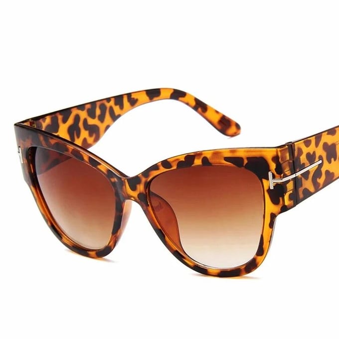 Mode zonnebril dames Cat Eye oversized zonnebril Vrouwelijke zonnebril met gradiëntlens