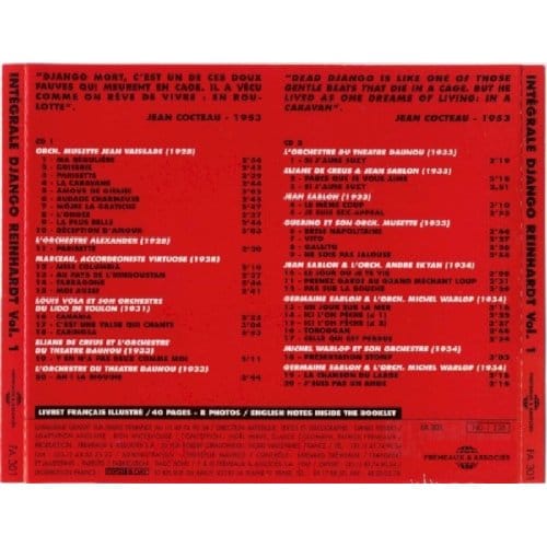 Integrale Vol.1 - Presentation Stomp - Django Reinhardt