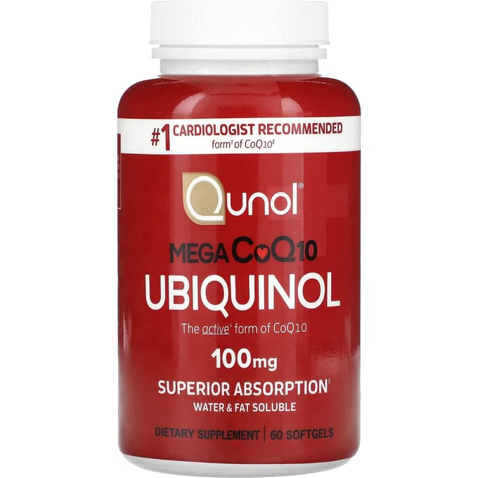 Ubiquinol, Mega Coq10, 100mg, 60 Zachte Capsules