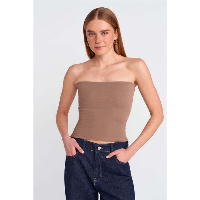 Strapless Bodycon Bandeau Blouse