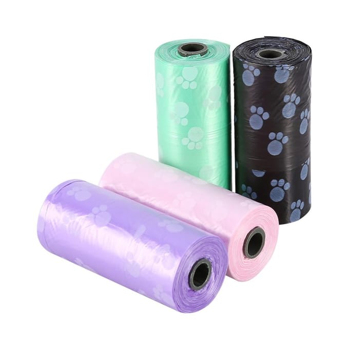 10 rouleaux de sacs de nettoyage pour déchets de chien et de chat black