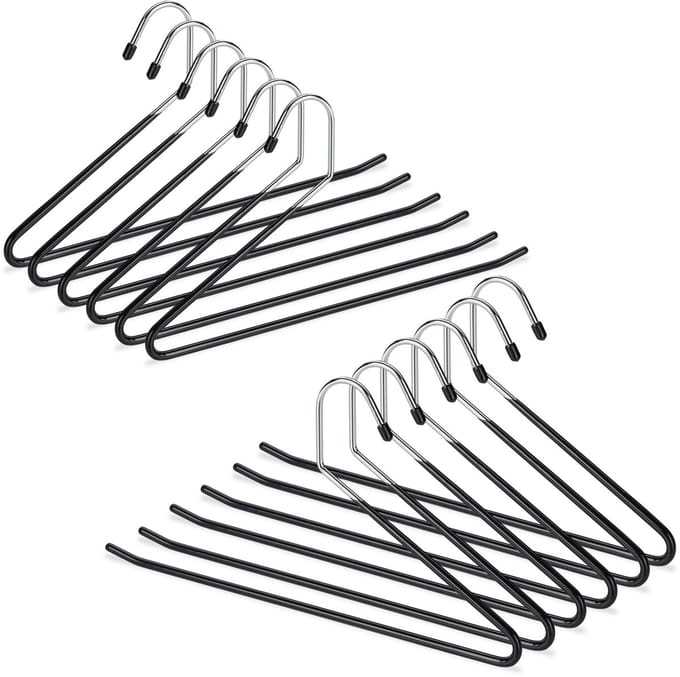 24x broekhanger - kledingbeugel - klerenhanger - broekbeugel metaal