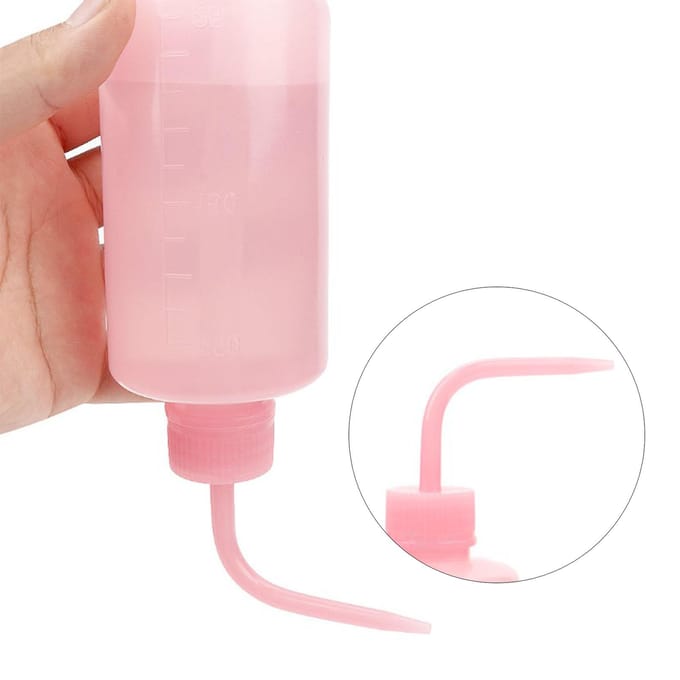 250ml Wimper Spoelfles Heldere Schaal Gebogen Tuit Ontwerp Goed Afgesloten Valse Wimper Wasfles white
