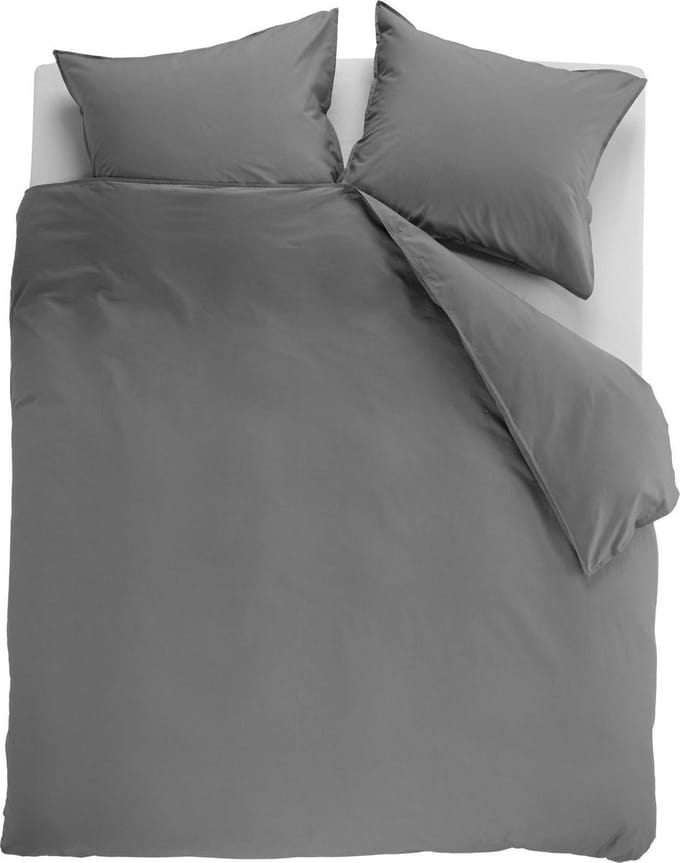 Beddinghouse Dekbedovertrek Basic Grey Lits-jumeaux