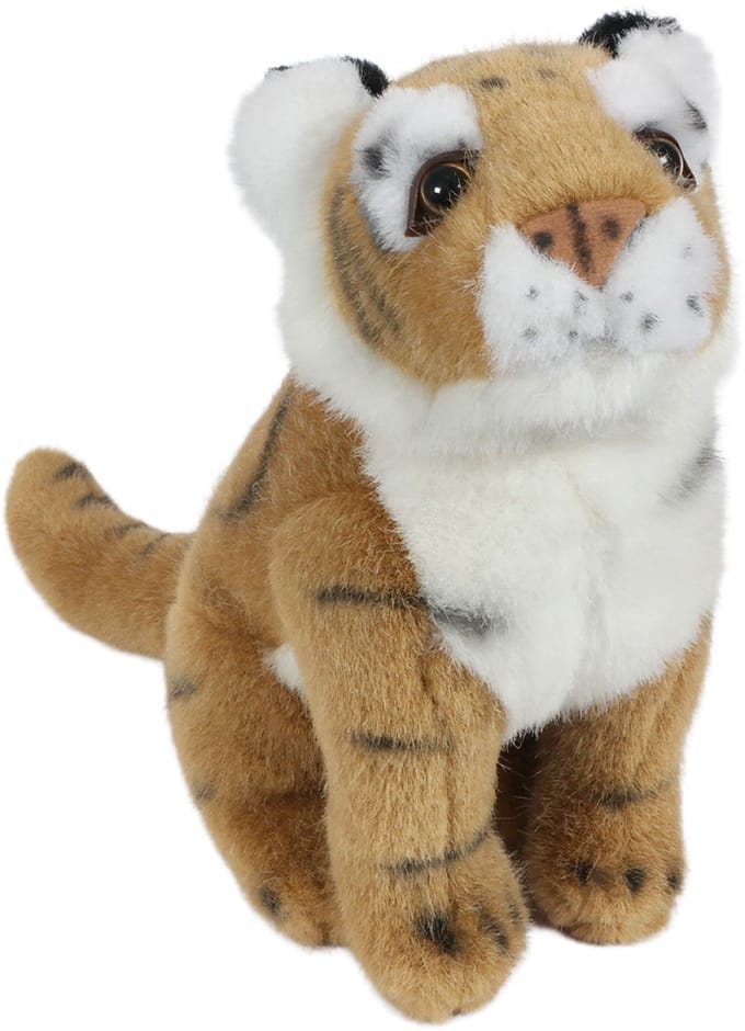 PIA Soft Toys - Pluche Knuffeldier Tijger - zittend - 22 cm