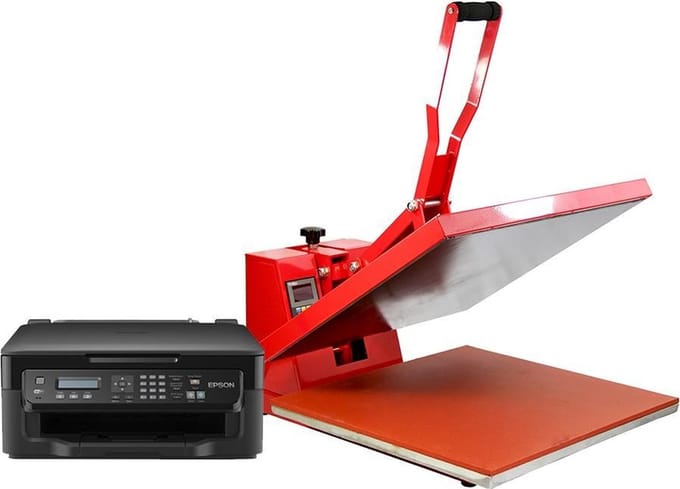 Clam hittepers + sublimatieprinter - zwart - 50 cm - cartridges