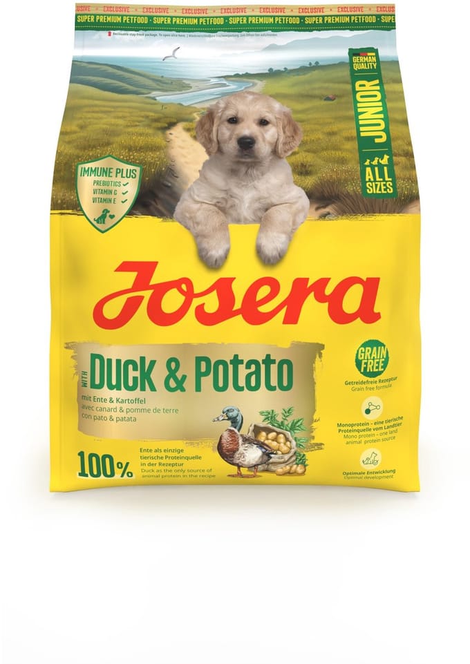 900 gr Josera all sizes junior duck & potato hondenvoer