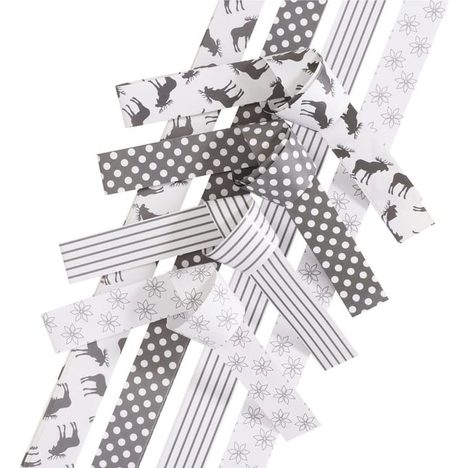 Papieren strips "X-Mas Grey"