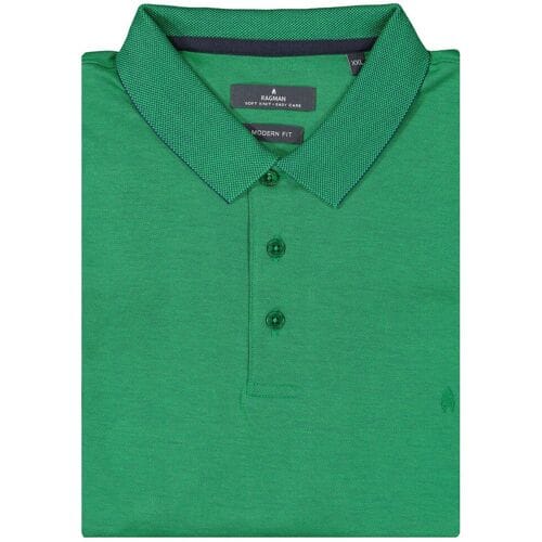 Ragman Uni Polo Light Cotton Mix Groen / male