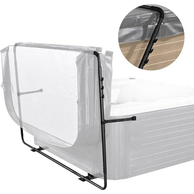 Levier de couverture de jacuzzi, Levier de couverture de spa, Hauteur 31,5  - 41,3  Largeur 53  - 92,5  Réglable, Installé en bas sur un côté, Convient à diverses tailles