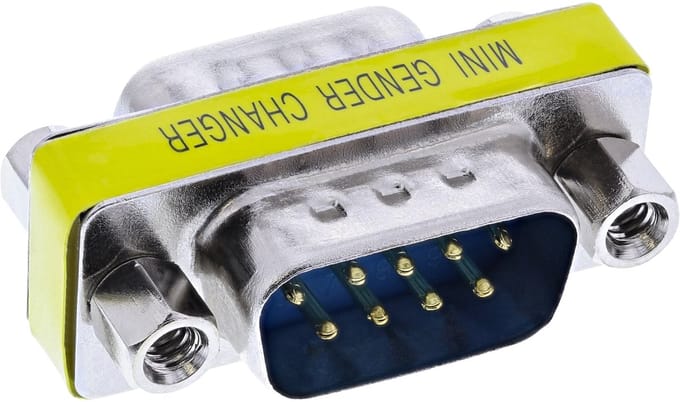 InLine® Mini geslachtswisselaar, 9-pin male / male