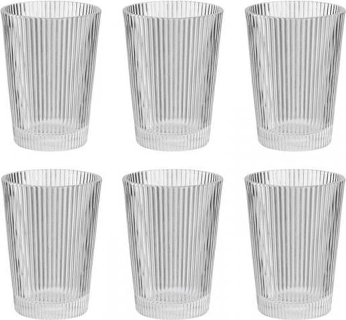 Stelton Pilastro - Drinkglas - Ribbel - 240 ml - 6 stuks