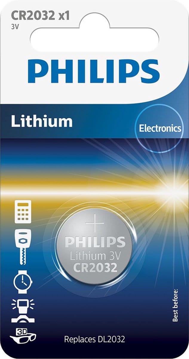 Philips - Knoopcel batterijen - CR2032 - 1 stuk