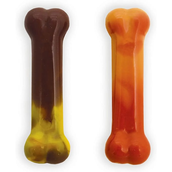 Set van 2 hondenspeeltjes Nylabone Extreme Chew - Cheeseburger And Apple Flavour S