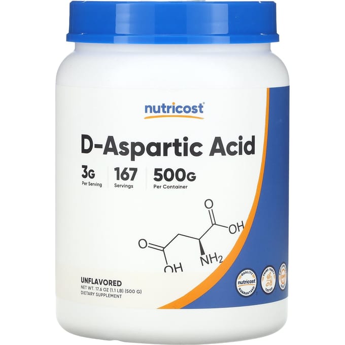 D-Asparaginezuur, Zonder smaak, 500G (1.1 pond)