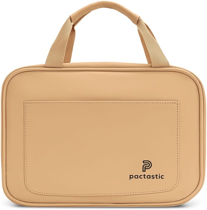 Pactastic Urban Collection Toilettas 30 cm - 4 L - Ritssluiting - beige