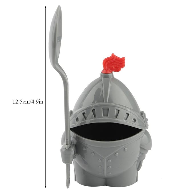 Coquetier avec cuillère à œuf amovible, support à œufs modèle dessin animé gray