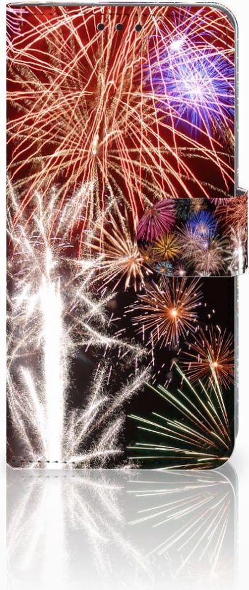 Huawei P30 Pro Wallet Case met Pasjes Vuurwerk