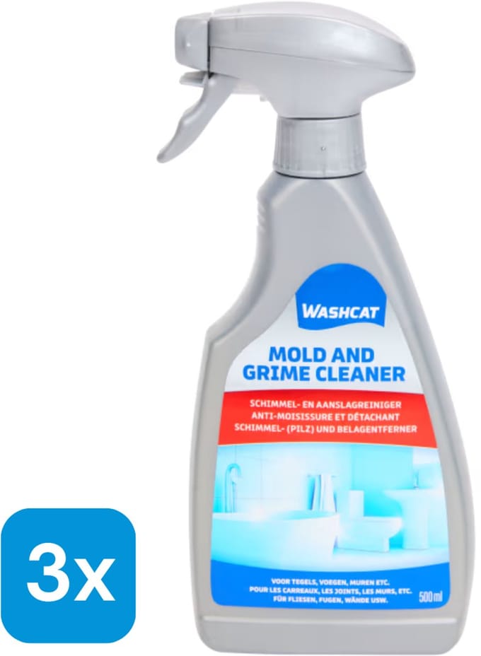 3 x 500 ML Schimmel en aanslag reiniger Washcat