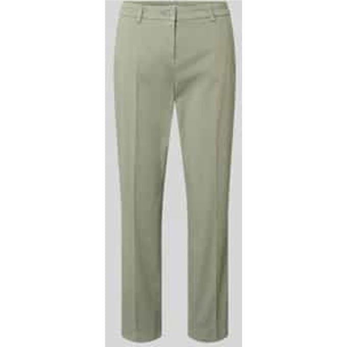 Straight fit stoffen broek met persplooien Model 'Karina'