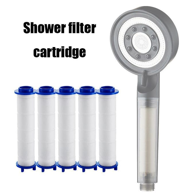 Filtre de Douche Universel Augmente la Pression de l'Eau Élimine les Impuretés Pour Pommes de Douche Standard Cartouche de Purification d'Eau (White,10PCS) blanc