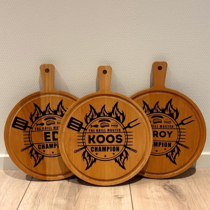 JM Woods - Borrelplank - Serveerplank - BBQ Borrelplank - Gepersonaliseerd - Kamado - Cadeau tip!