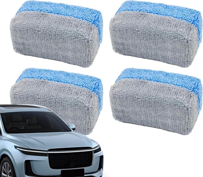 Applicatorpads - Microvezelpads - Auto Onderhoud - Zonder Krassen - 4 stuks - Stijl 1