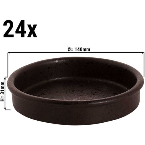 GGM Gastro (24 Stück) MOON - Ofenform - Ø 140mm - schwarz