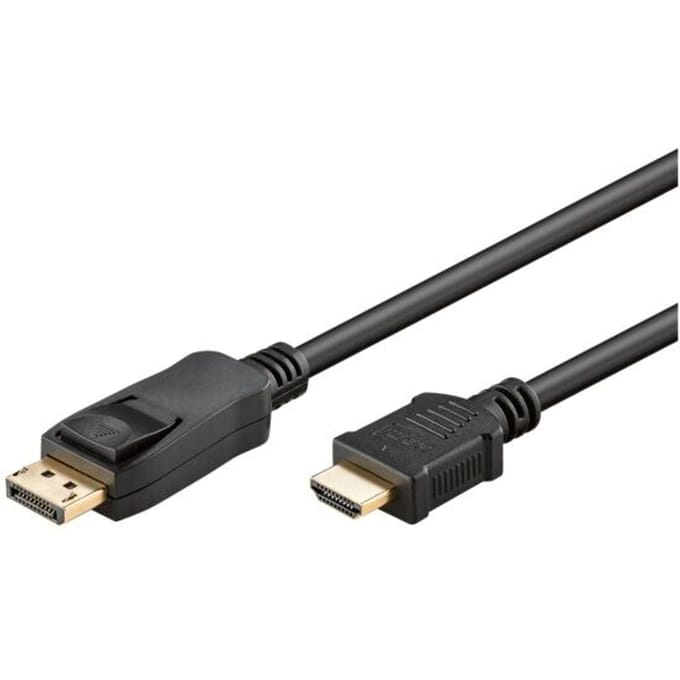 Goobay DisplayPort naar HDMI kabel, 4K/30 Hz, 10,2 Gbit/s, 3 m, zwart