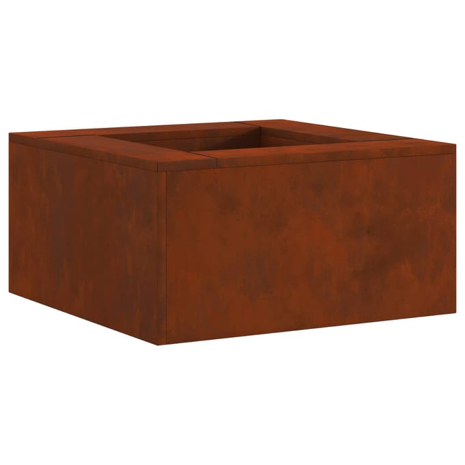 vidaXL - Vuurkom - Roestig - 80 - x - 80 - x - 40 - cm - weervast - staal