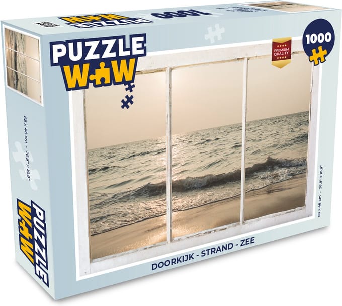Puzzel Doorkijk - Strand - Zee - Legpuzzel - Puzzel 1000 stukjes volwassenen