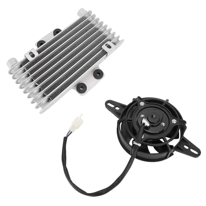 Universele Upgrade Aluminium Motorfiets Motorolie Koelventilator Waterkoeler Radiator