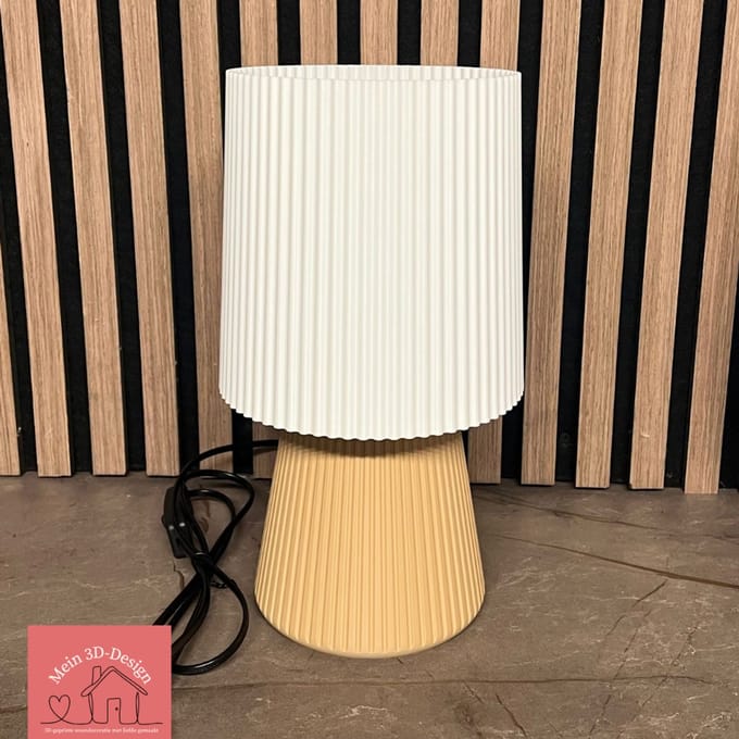 Lamp Eva - 3D geprint - Tafellamp - E27 - Latte