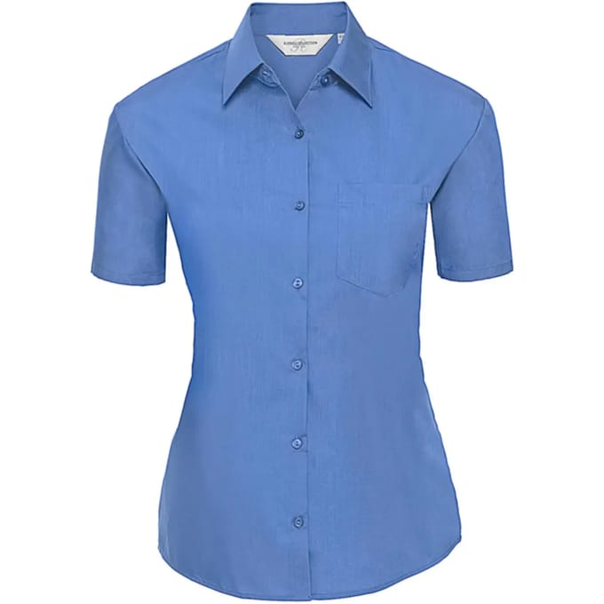 Korte mouwen popeline blouse voor dames Russell Athletic