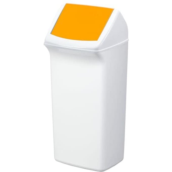 Afvalverzamelaar Flip, 40 liter, met deksel, geel