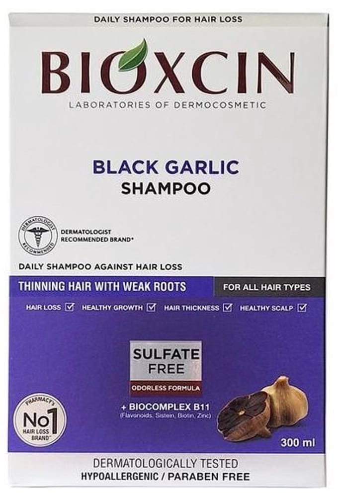 Bioxcin Zwarte Knoflook Shampoo 300 ml (shampoo tegen haaruitval) - shampoo - haaruitval - haarverzorging - Herbal shmpoo - Bioxcin Shampoo