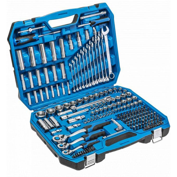 Högert Technik HT1R444 - Gereedschapsset - 222 stuks - Roestvrij staal - In Koffer