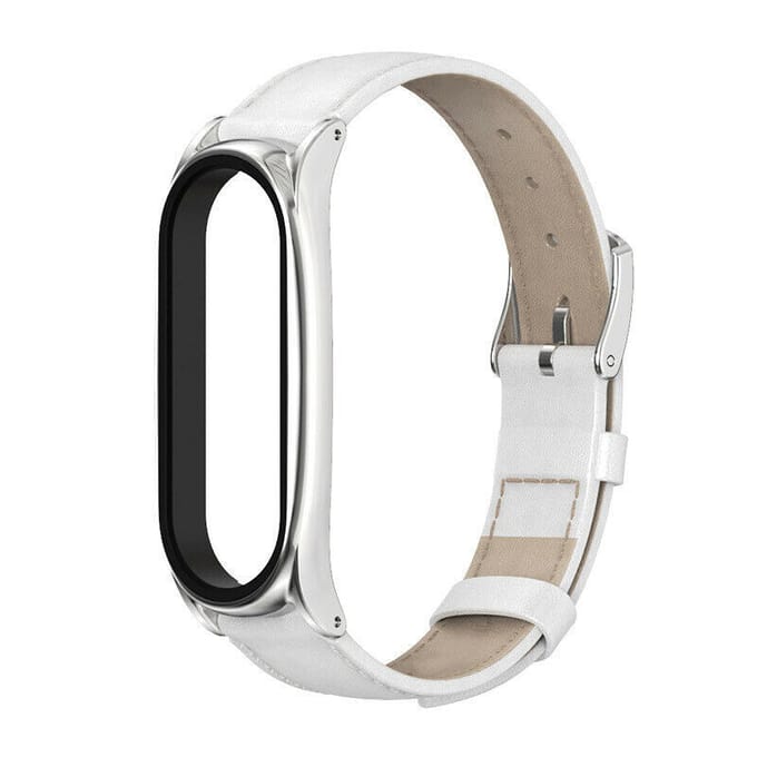 Xiaomi Mi Band 5 bandje leer (wit)