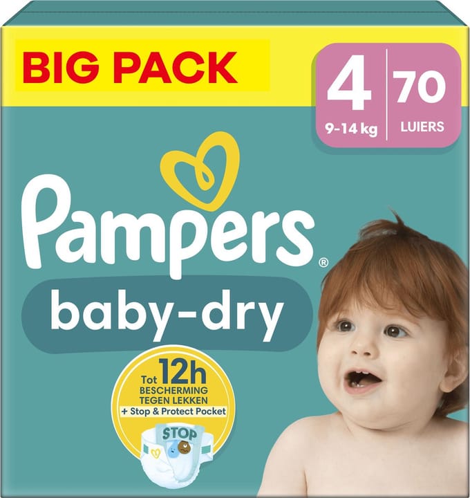 Pampers - Baby Dry - Maat 4 - Big Pack - 70 stuks - 9/14 KG