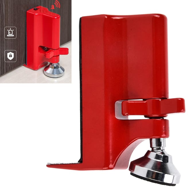 Draagbare Deurstopper Lockdown Beugel 80dB Alarm voor Thuis Appartement Hotel Reizen Beveiligingsbescherming