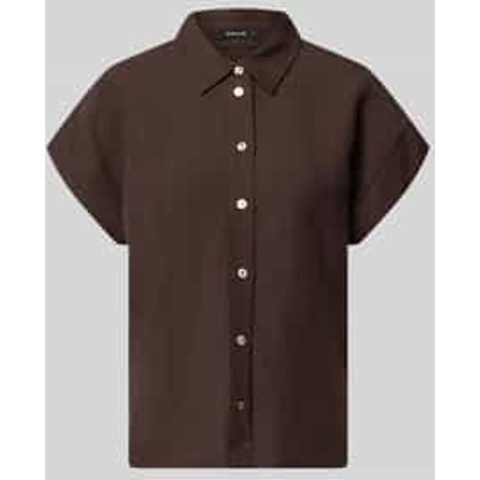 Blouse met linnen en overhemdkraag model 'Falvia'
